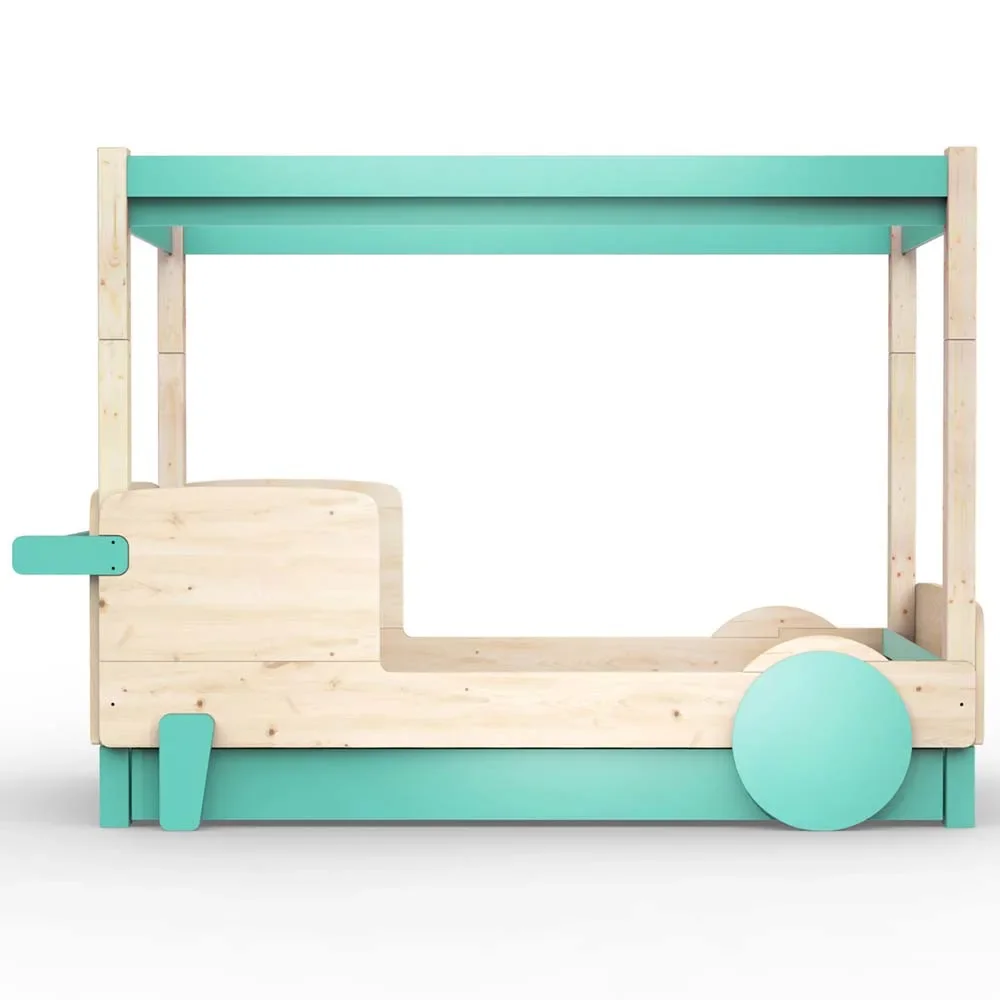 "Mathy by Bols Himmelbett "Discovery" mit Bettschublade, Farbe Elemente: light green image"