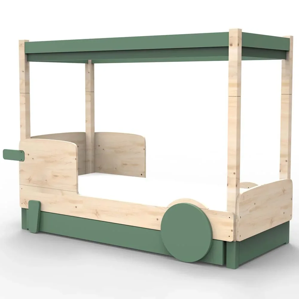 "Mathy by Bols Himmelbett "Discovery" mit Bettschublade, Farbe Elemente: jungle green image"