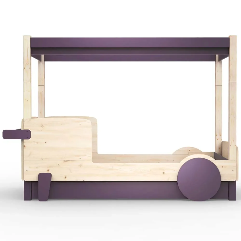 "Mathy by Bols Himmelbett "Discovery" mit Bettschublade, Farbe Elemente: cuberdon purple image"