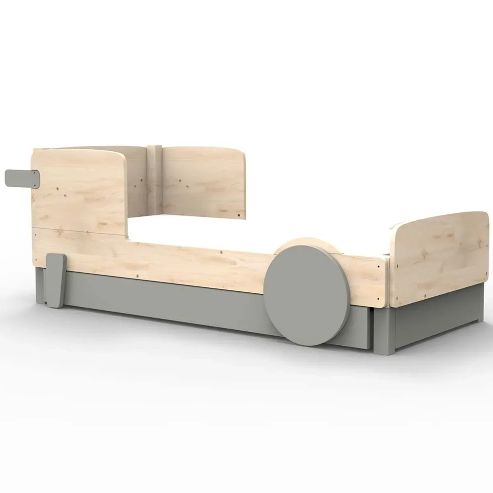 "Mathy by Bols Einzelbett "Discovery" mit Bettschublade, Farbe Elemente: cement grey image"