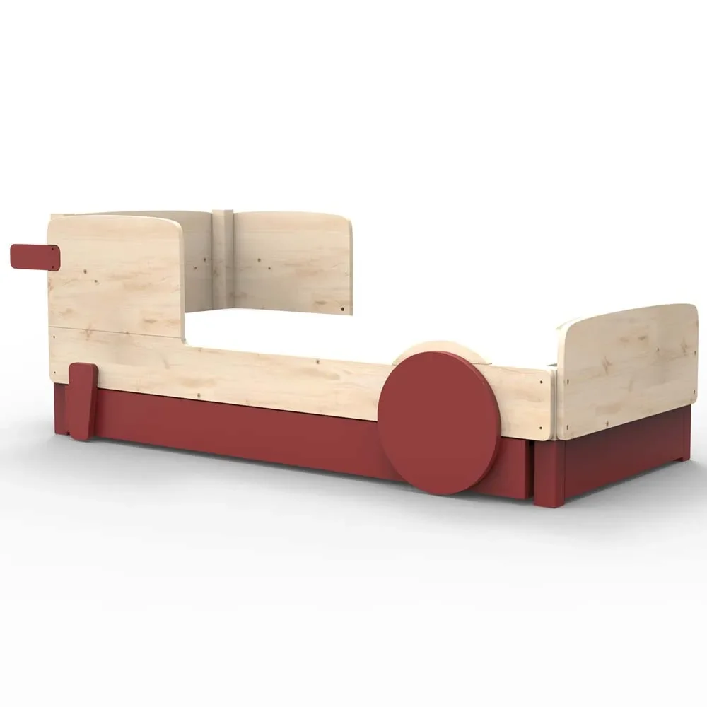 "Mathy by Bols Einzelbett "Discovery" mit Bettschublade, Farbe Elemente: marsala image"