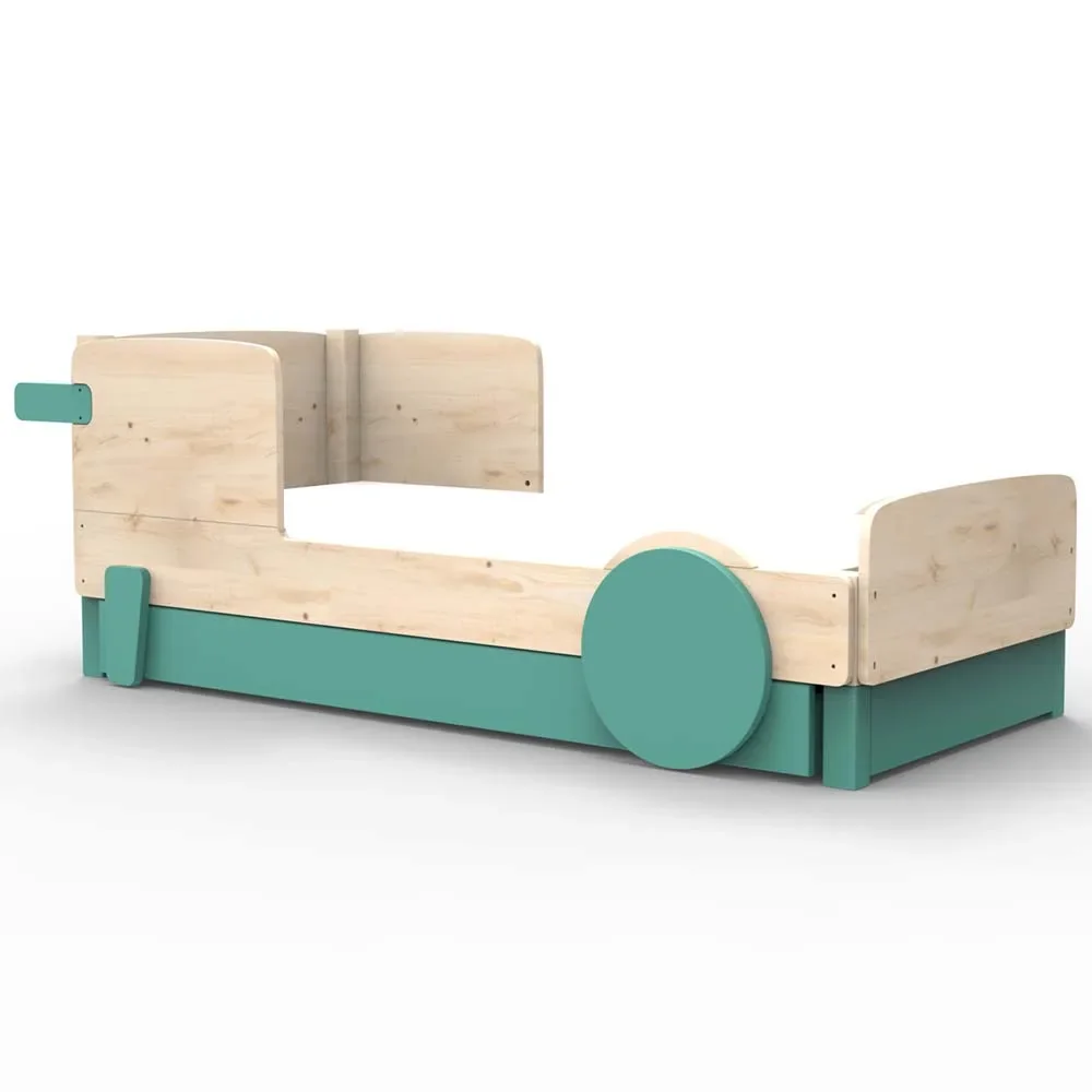 "Mathy by Bols Einzelbett "Discovery" mit Bettschublade, Farbe Elemente: light green image"