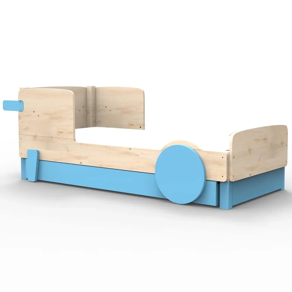 "Mathy by Bols Einzelbett "Discovery" mit Bettschublade, Farbe Elemente: azur blue image"