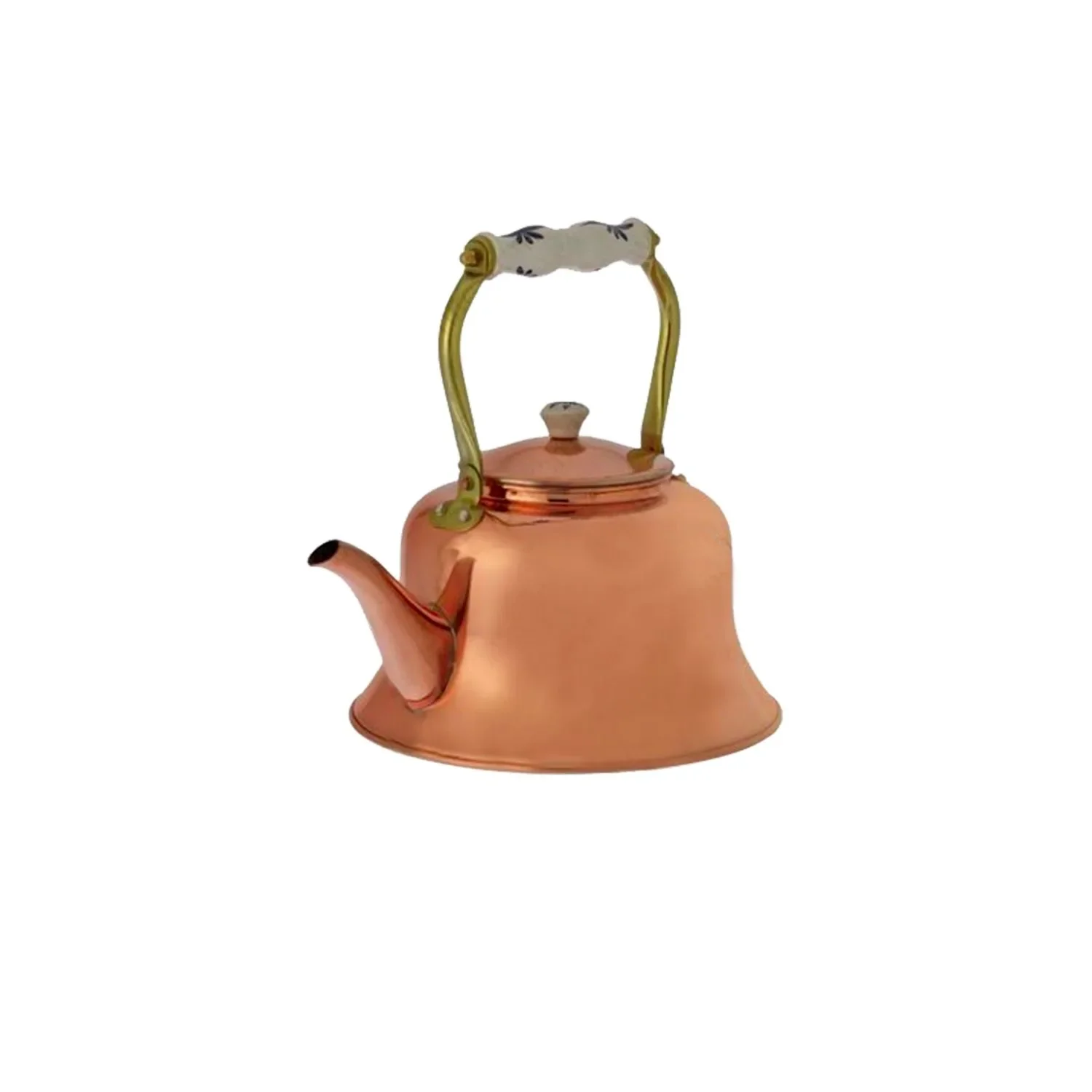 "Wasserkessel, Teekessel - aus Kupfer, mit Porzellanhenkel, 1,5L image"