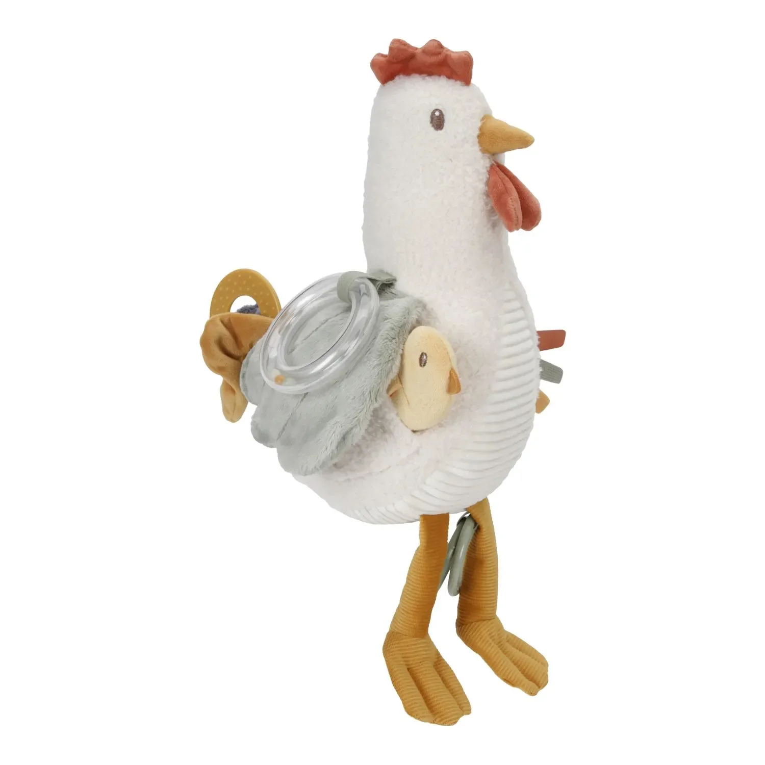 "Little Dutch Aktivitätsspielzeug, Aktivitäten Huhn Little Farm- Stofftier mit Rassel & Knisterflügeln ab 0 Monaten image"