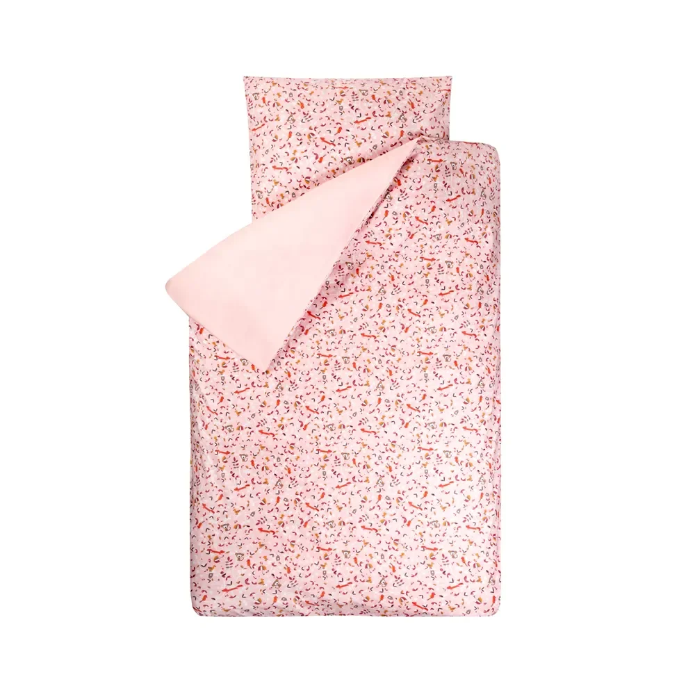 "Bink Kinderbettwäsche Sofie Tiere rosa 100 x 135 image"
