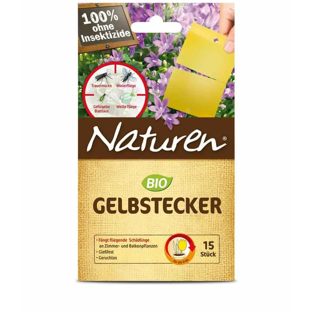 "Gelbstecker 15 St., Trauermücken Bekämpfung, Pflanzenstecker image"