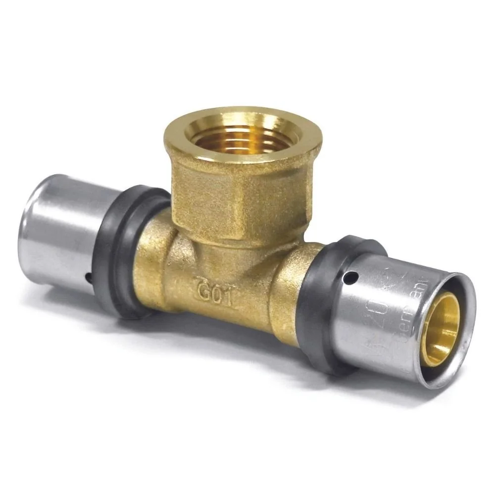 "Pressfitting 32, T-Stück, Verbinder 32mm, 1/2 Zoll Innengewinde image"