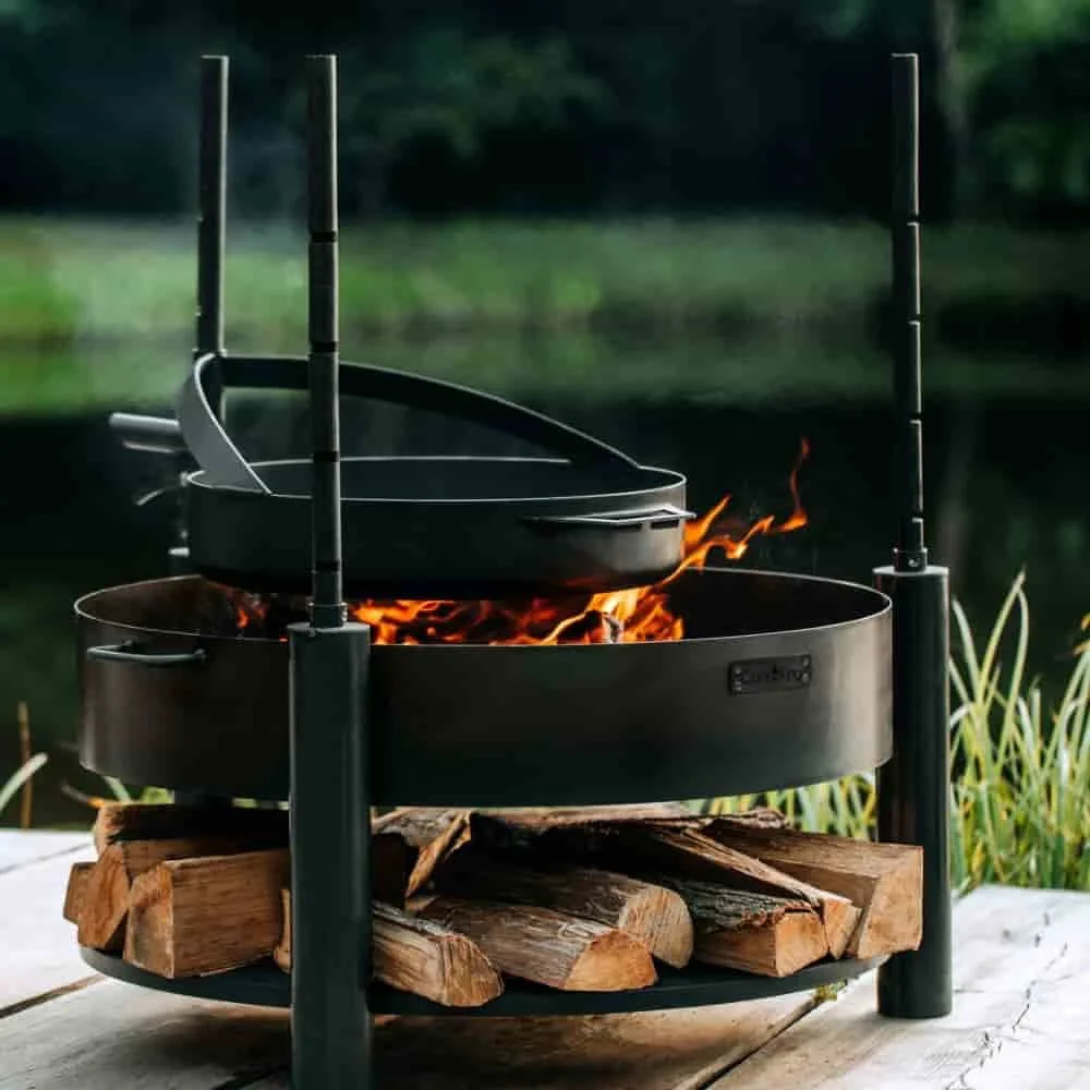 "Feuerschalen Zubehör, Grill Mast, höhenverstellbar, Naturstahl image"