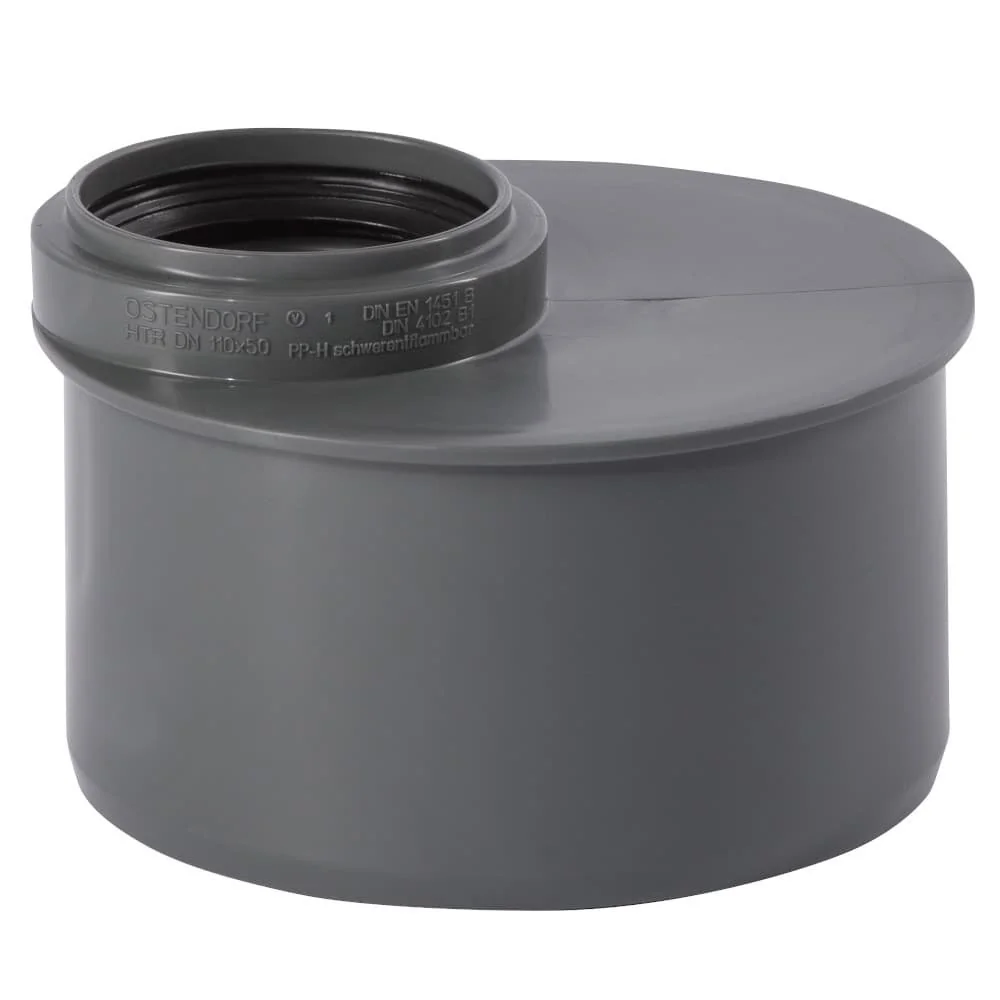 "HT Reduzierung 110/50 kurze Ausführung, Abwasserrohr Reduktion image"