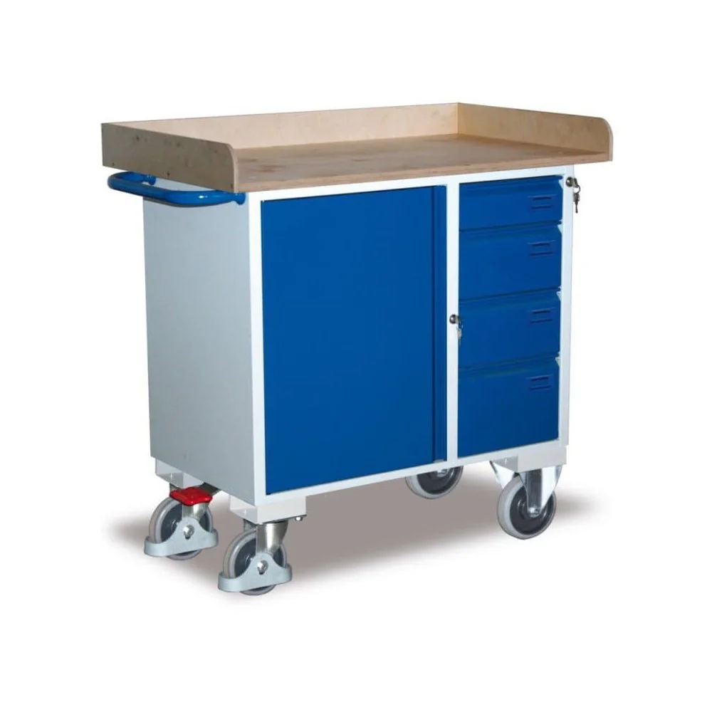 "Werkstattwagen, mit Schubladen, 4 Schubladen, 1 Schrank, 400 kg Traglast image"