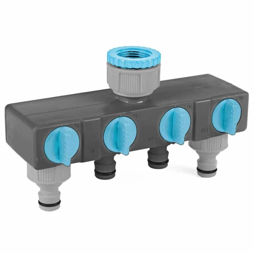 "Gartenverteiler, 4 Wege Verteiler, Wasserhahn Verteiler, Schlauchverteiler image"