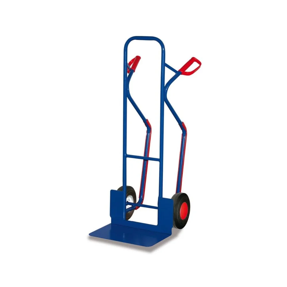 "Stahlrohrkarre 250 kg mit gr. Schaufel Gleitkufen Vollgumibereifung 570 x 655 x 1315 mm image"