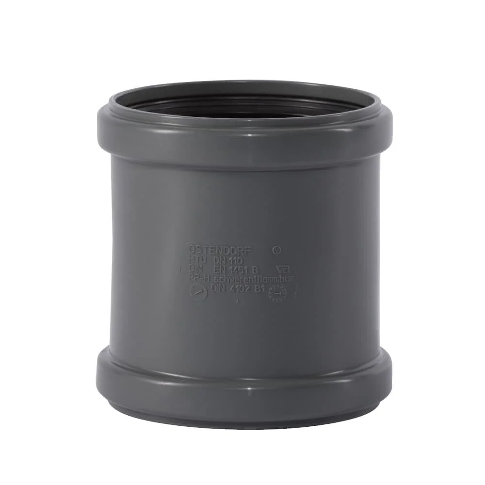"HT Rohr 110, Überschiebmuffe, DN 110, Abwasserrohr Muffe image"