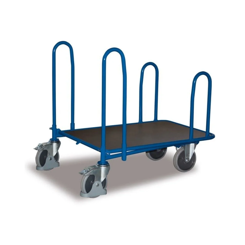 "Transportwagen, wasserfest, mit Seitenbügel, 500 kg Traglast, blauer Werkstattwagen image"