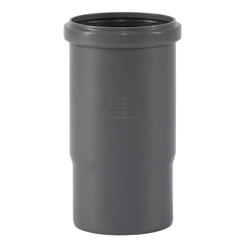 "HT Rohr 90, HTsafeL Langmuffe, Abflussrohr, DN90 image"