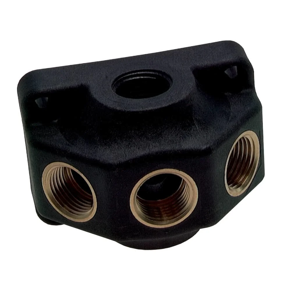 "Druckluft Wanddose, 4er Kunststoff Wandverteiler, 1/2" Innengewinde image"