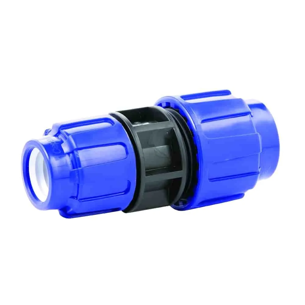 "PE Rohr Verschraubung, Reduzierverschraubung 32 x 20, PP Klemmverschraubung, Rohrverbinder PE image"