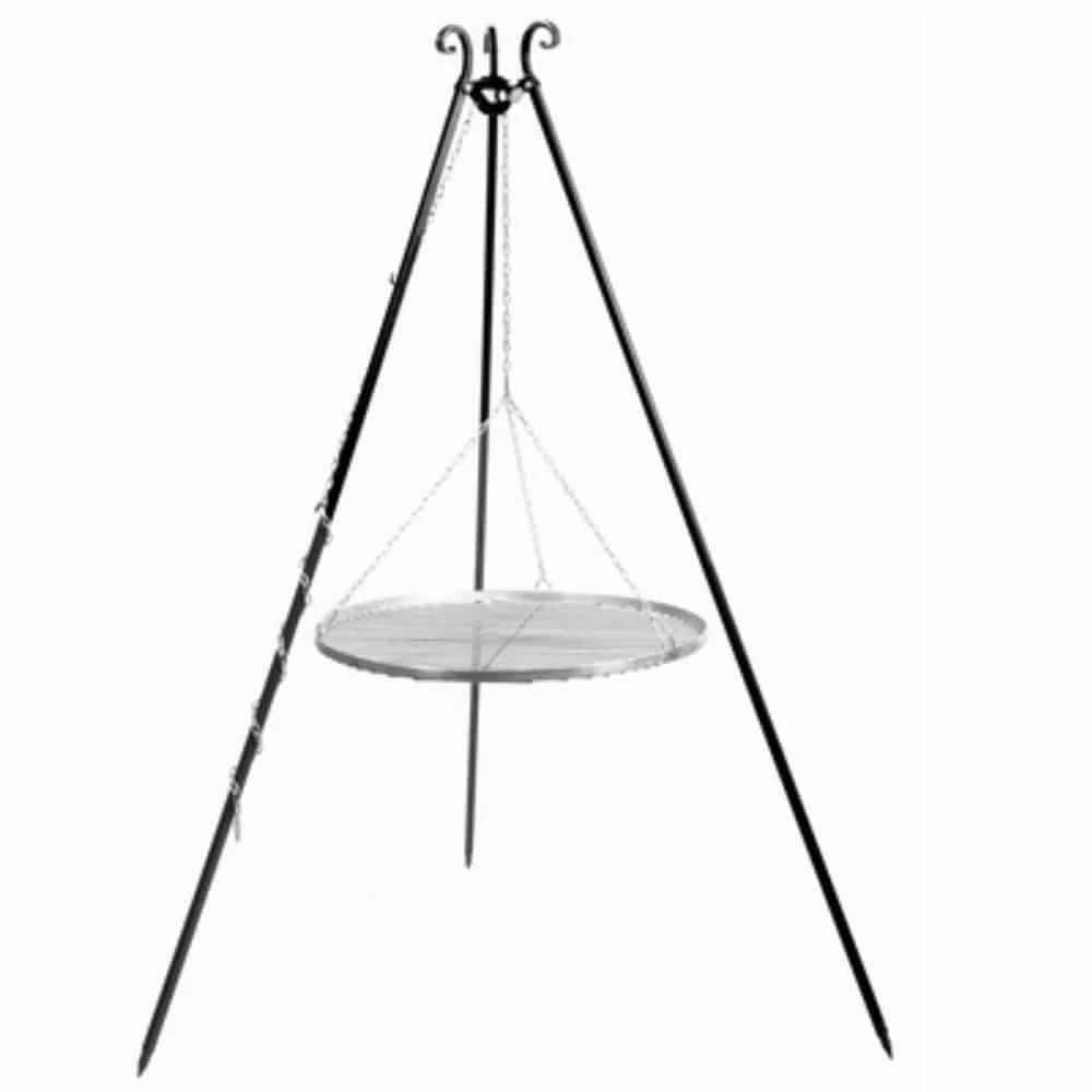 "Schwenkgrill 180 cm, Dreibein Grill, Edelstahl Grillrost 60 cm image"