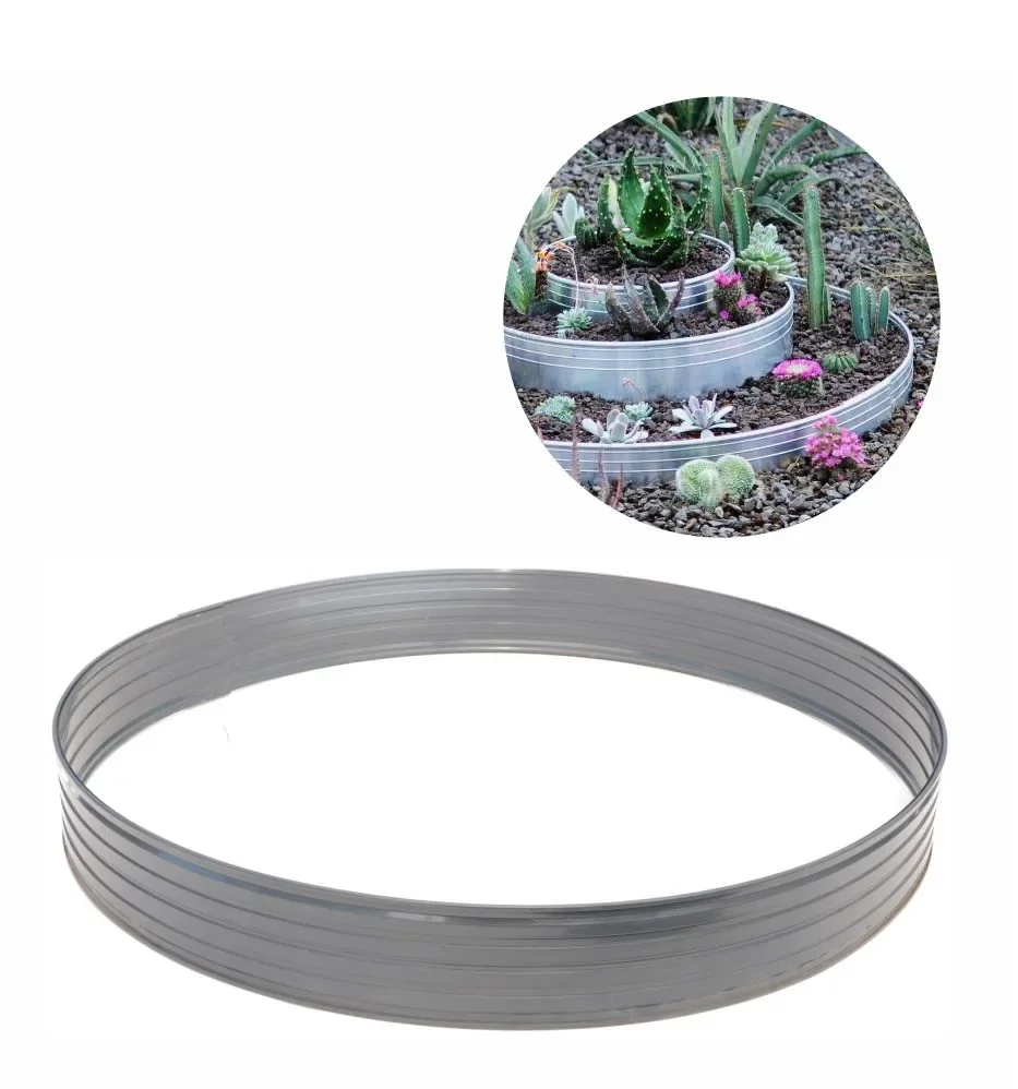 "Baumring aus Alu Höhe 140 mm Durchmesser 1.2 m | Baumumrandung | Pflanzringe | Beeteinfassung | Rasenkante rund image"