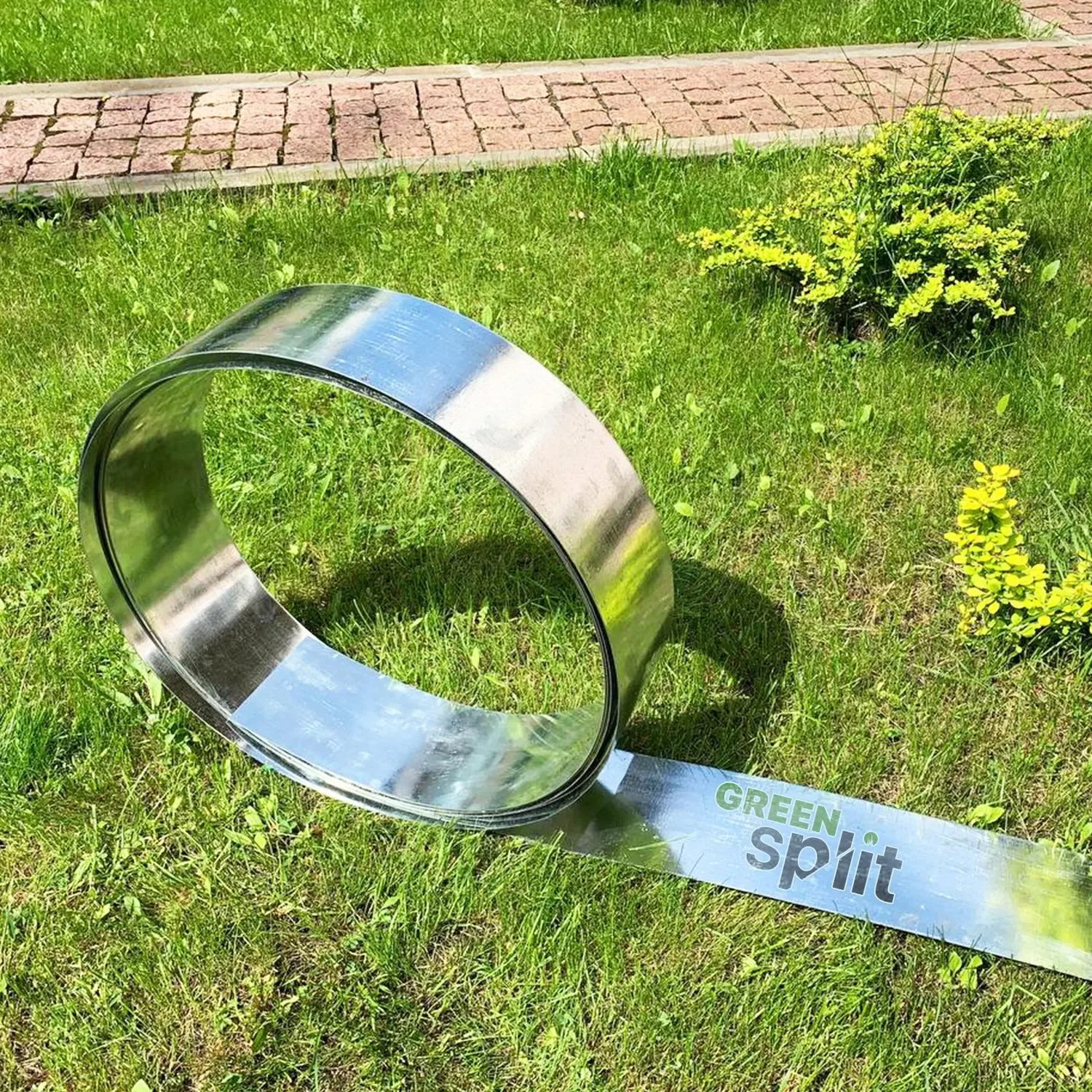 "Rasenkantenband Metall Alu/Zink 20 cm x 10 Meter | Rasenkanten | Beeteinfassung | Beetumrandung | Beetbegrenzungen image"
