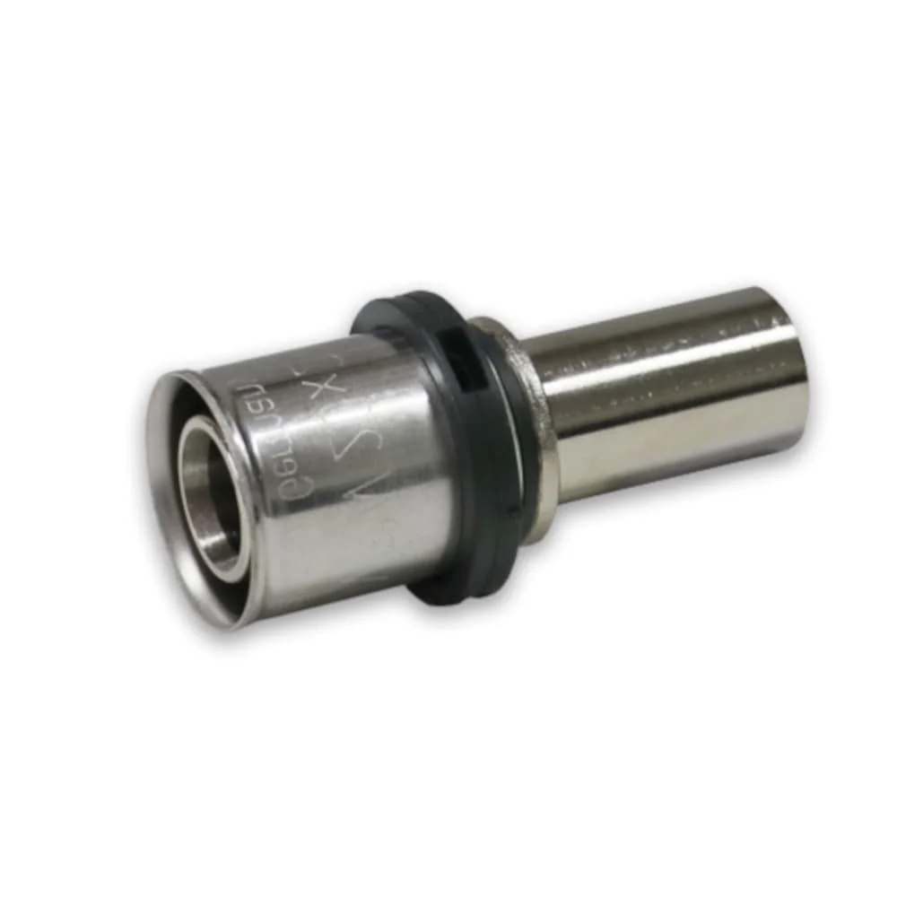 "Pressfitting, Rohrverbinder, Kupferrohr, 20 x 15 mm, vernickelt image"