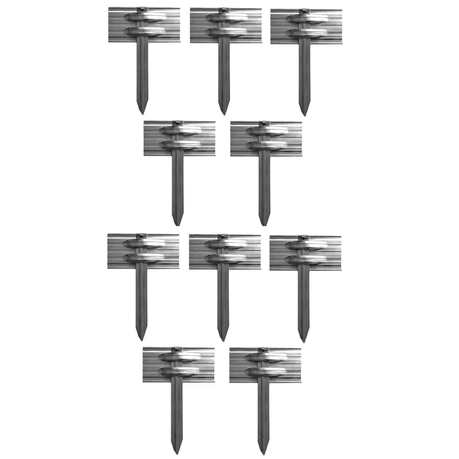 10er Set Erdanker Set für Green Universe Rasenkante 10cm Höhe | Bodenanker | Erd