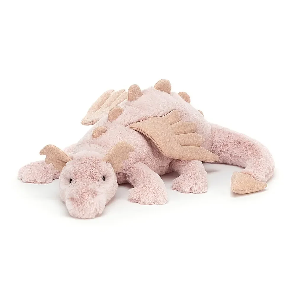 "Jellycat Kuscheltier, Plüschtier, Stofftier - Rose Dragon, Größe: Riesig - H19 X B66 CM image"