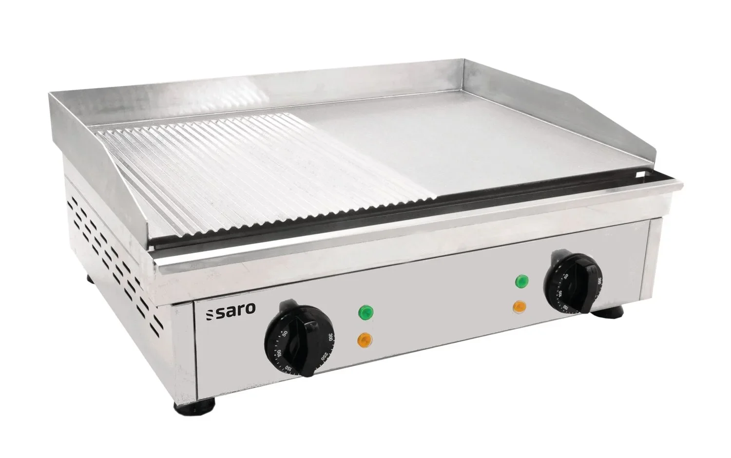 "Saro Griddleplatte, Bratplatte - Fry Top GM 610M, gerillt + glatt image"
