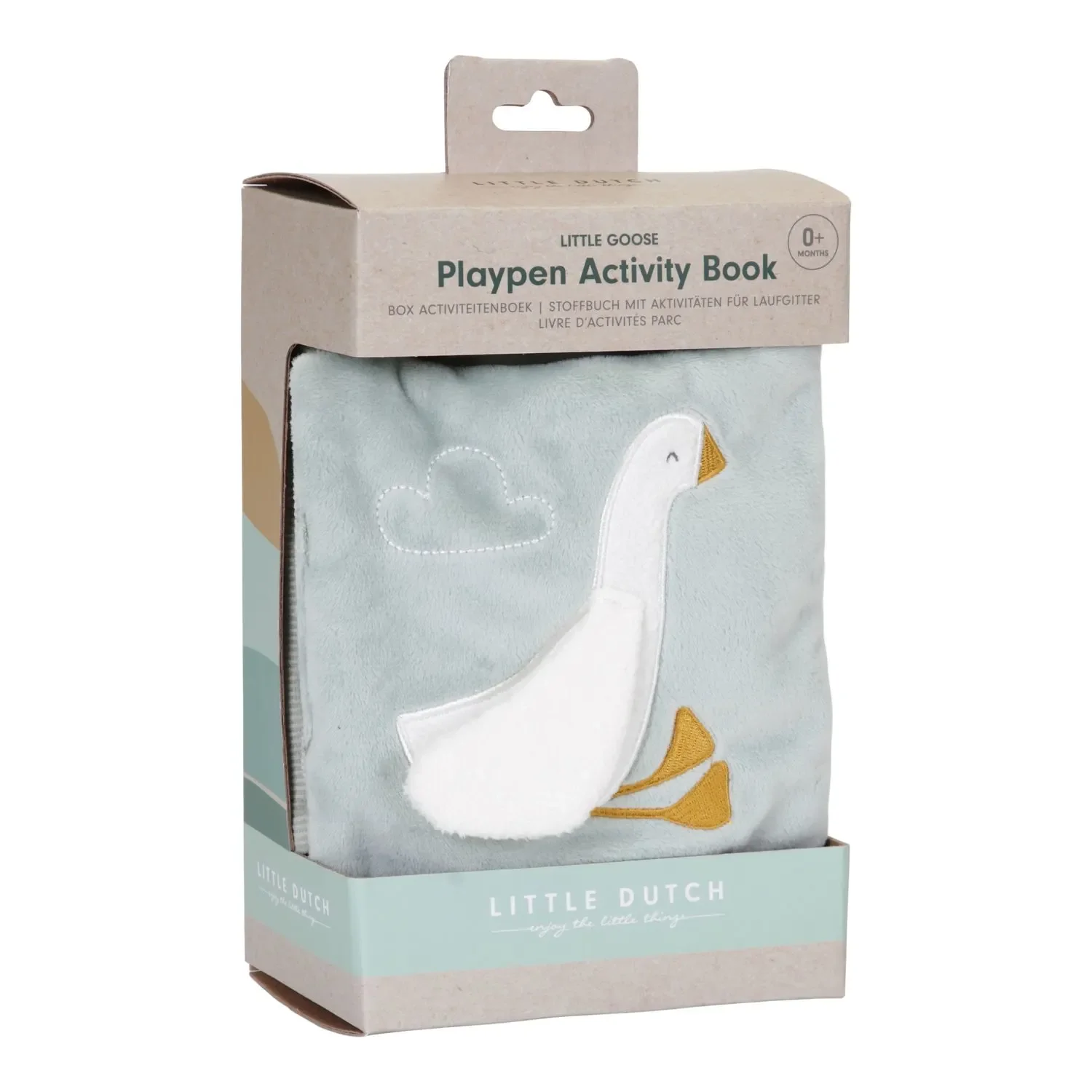 "Little Dutch Stoffbuch mit Aktivitäten für Laufgiffer - Little Goose, Mint image"