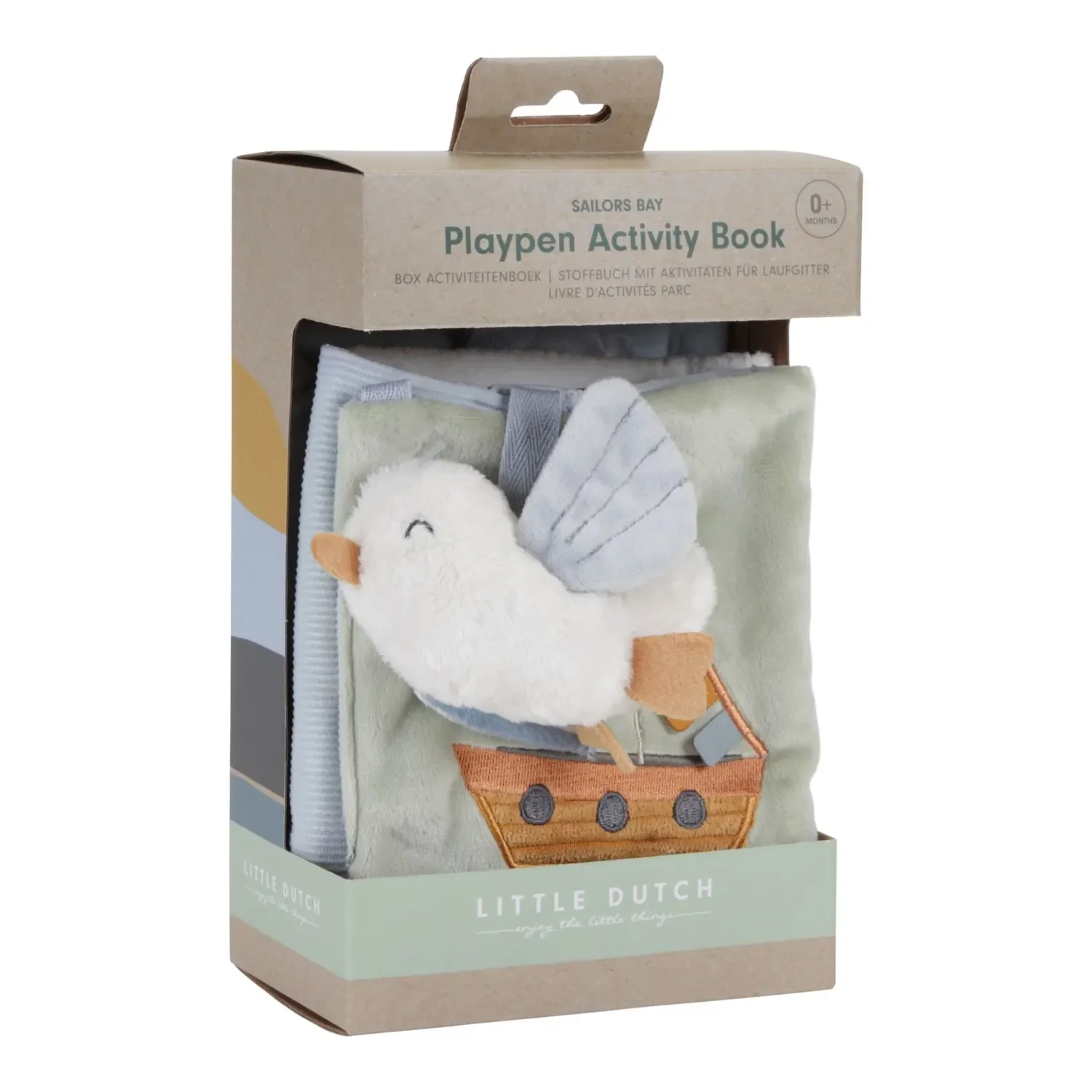 "Little Dutch Stoffbuch mit Aktivitäten für Laufgitter - Sailors Bay, Blau image"