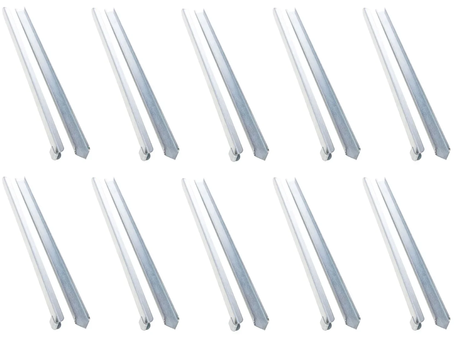 10 Set Erdanker für Rasenkante schmale 40 x 2,6 x 0,2 cm