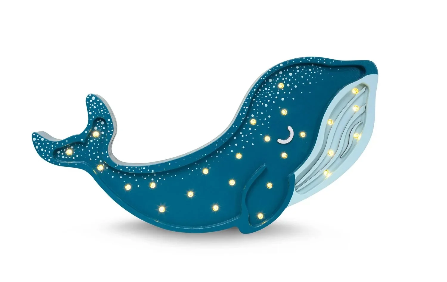 "Little Lights Nachtlicht Kinder, Nachtlampe Walfisch - 100% Kiefernholz natur, Farbe: Galaxie-Krickente image"