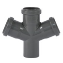 HT Rohr 50, HT Abzweig 50 mm, Doppelabzweig 67 Grad