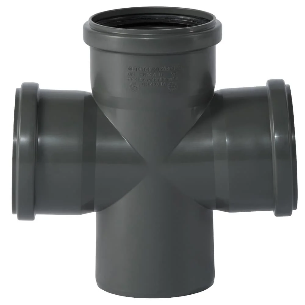 "HTsafeDA Doppelabzweig DN/OD 90/90/90 87 Grad image"