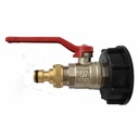 IBC Adapter S60, IBC Container Adapter, Kugelhahn, 3/4 Zoll, Steckkupplung