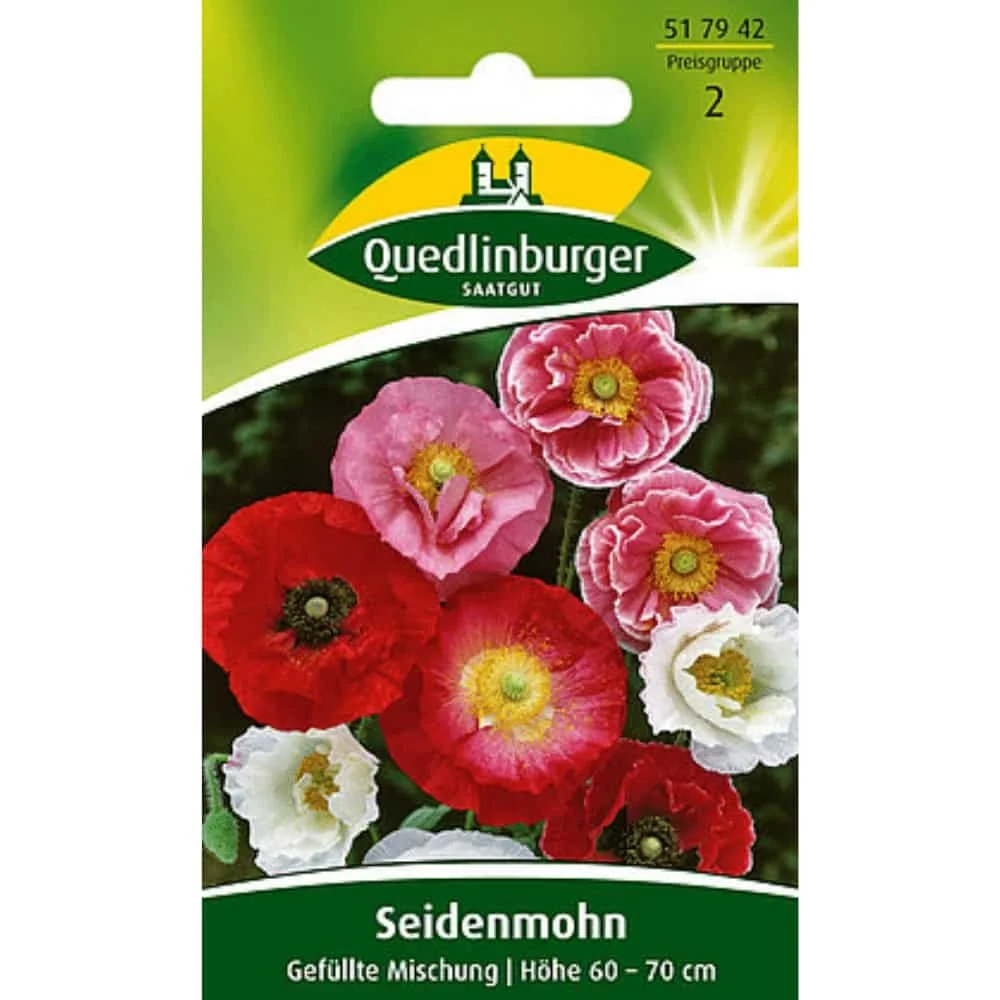 "Seidenmohn Samen, Gefüllte Mohnmischung, Bunte Beetpflanzen image"
