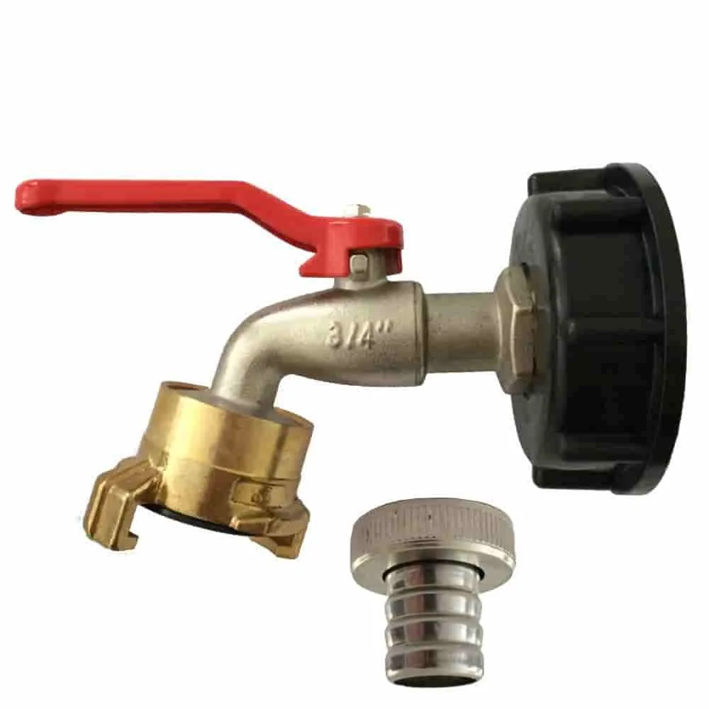 "IBC Container Adapter, S60 Hahn, 3/4 Zoll Wasserhahn Set image"