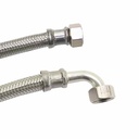 Panzerschlauch 3 4, Edelstahl, Flexschlauch, 1000mm, Bogen