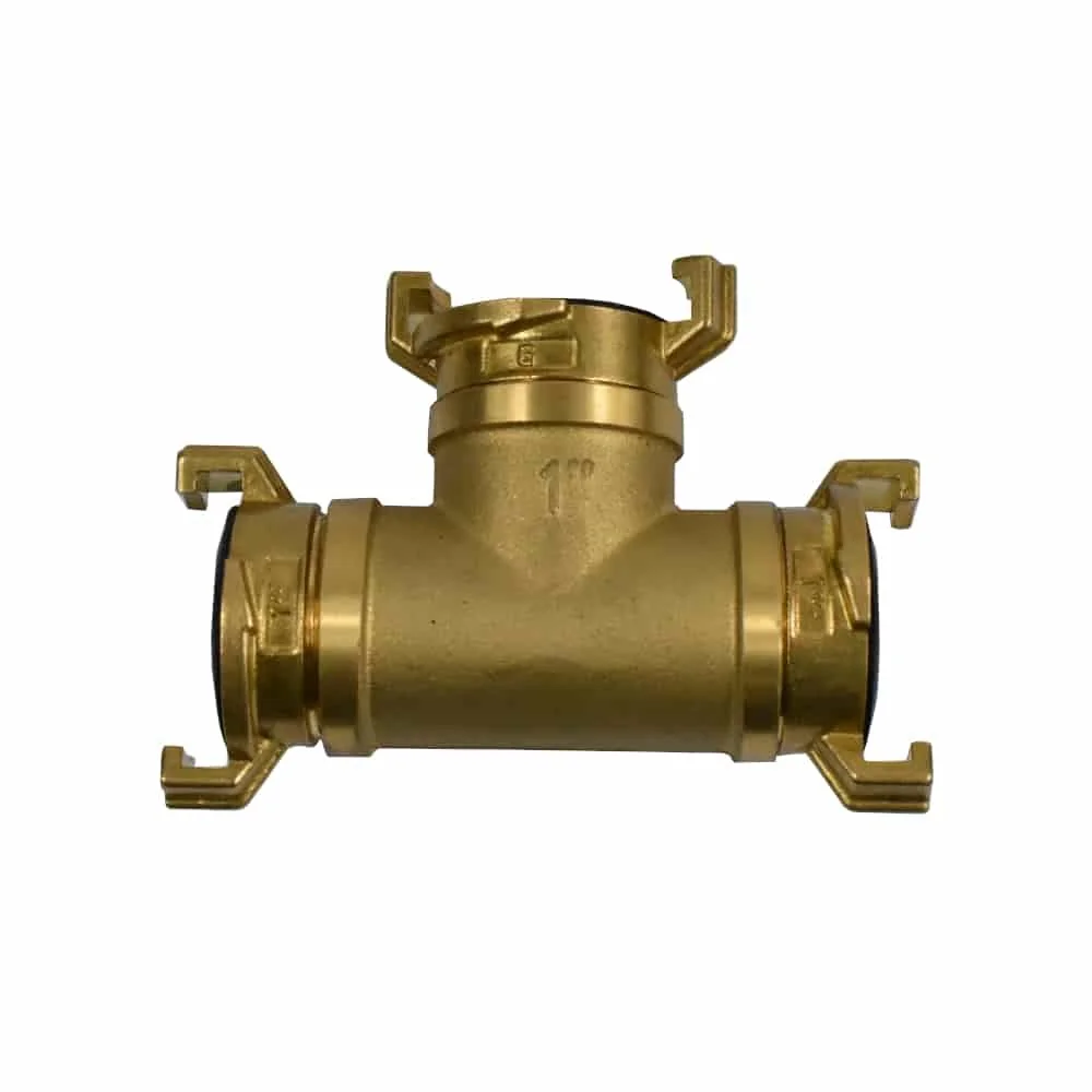 "Messing T-Stück 3x1 Zoll, 3x Gewindestück 1 Zoll IG/AG, Messingfitting image"