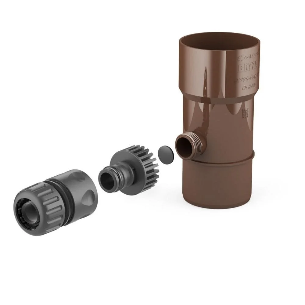 "Regenwasser Sammler, Fallrohr Regensammler braun, 63mm image"