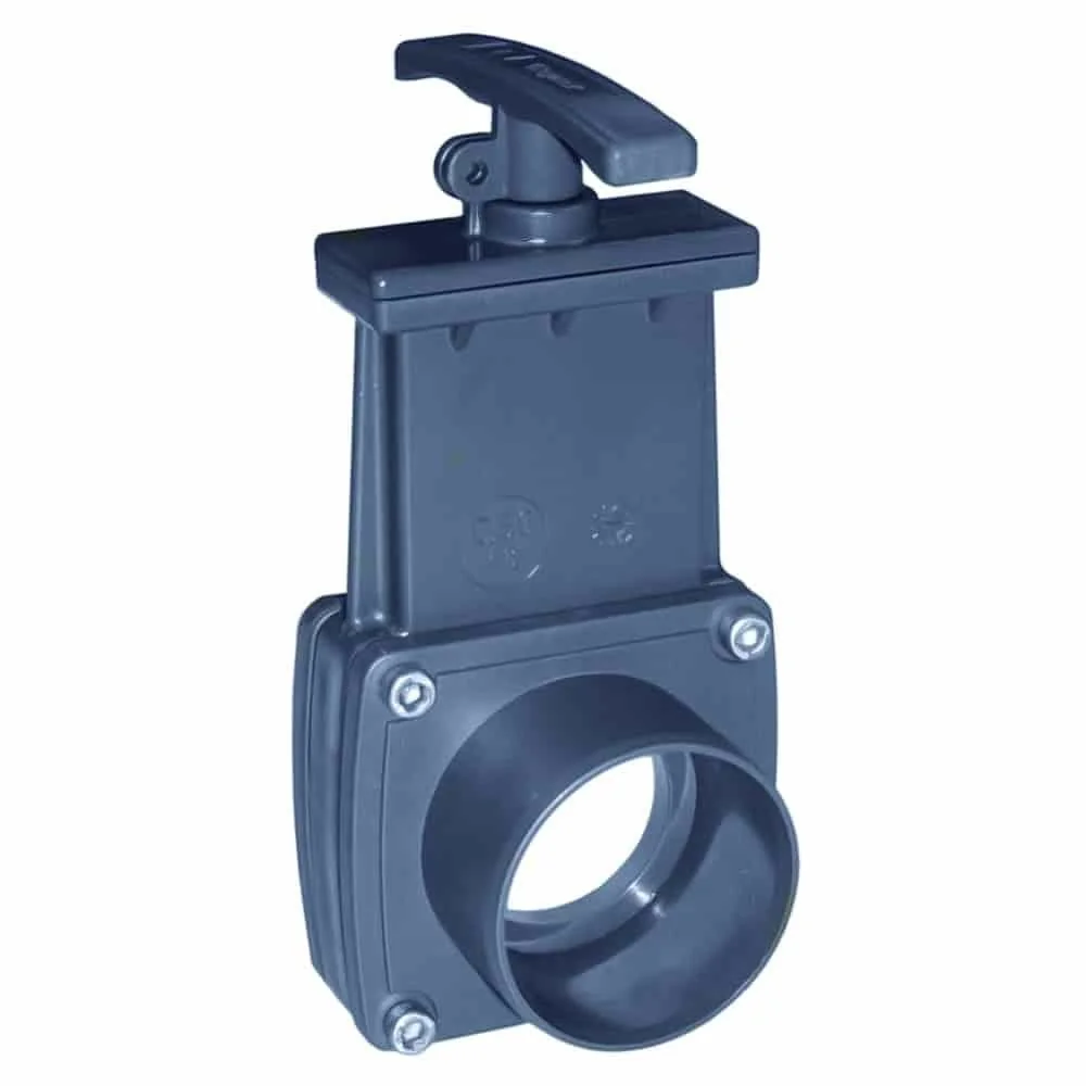 "Zugschieber 110mm, PVC Schieber, Zugschieber Teich, 110 x 110mm image"
