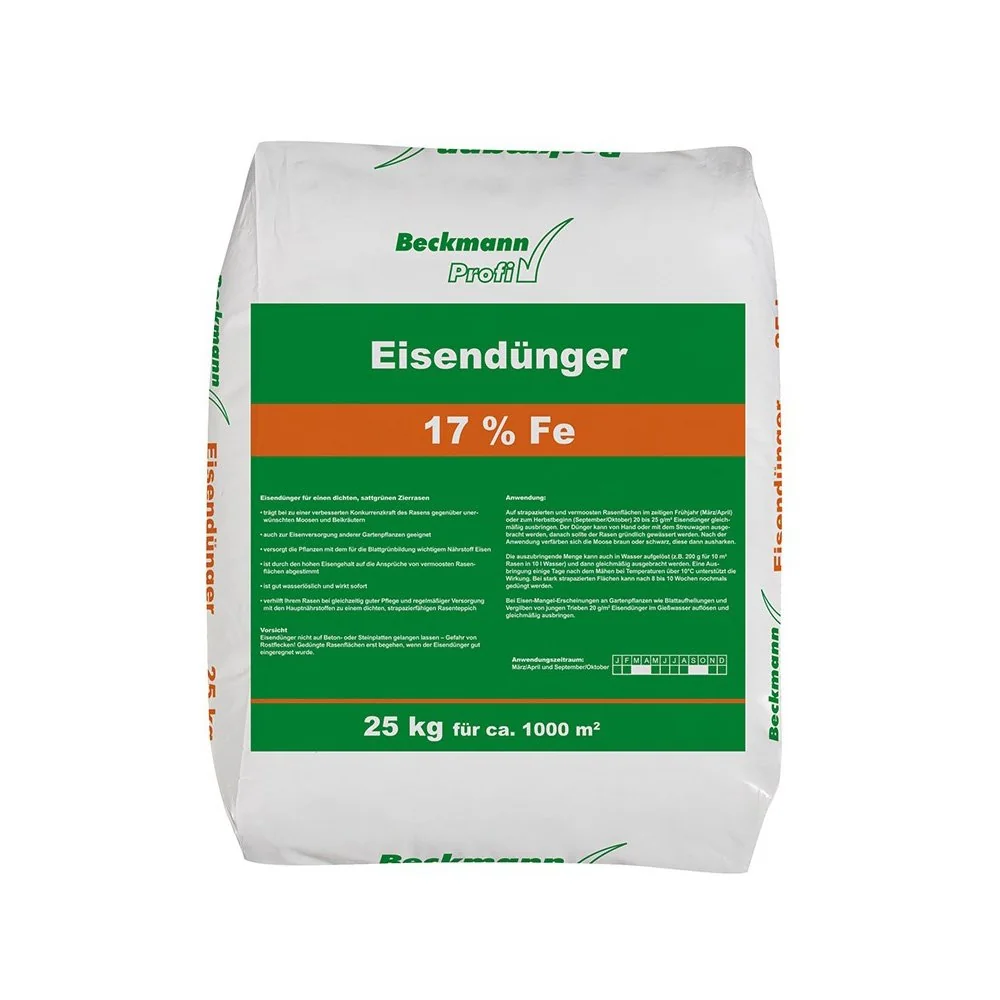 Iron Fertilizer 25 kg, 17% Iron Sulfate, Lawn Iron, Moss Killer Fertilizer, for 