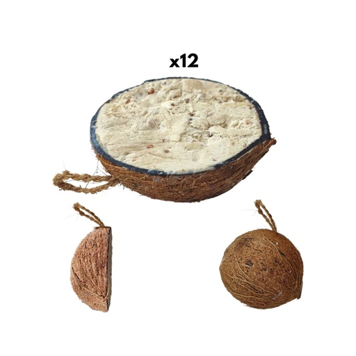 "Kokosnüsse kaufen: 12 halbe Kokosnüsse Erdnuss, knuspriger Snack image"