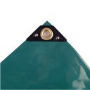 PVC Plane 650 g/m², Abdeckplane 3,5 x 6m (21m²), grüne Gewebeplane, wasserdicht