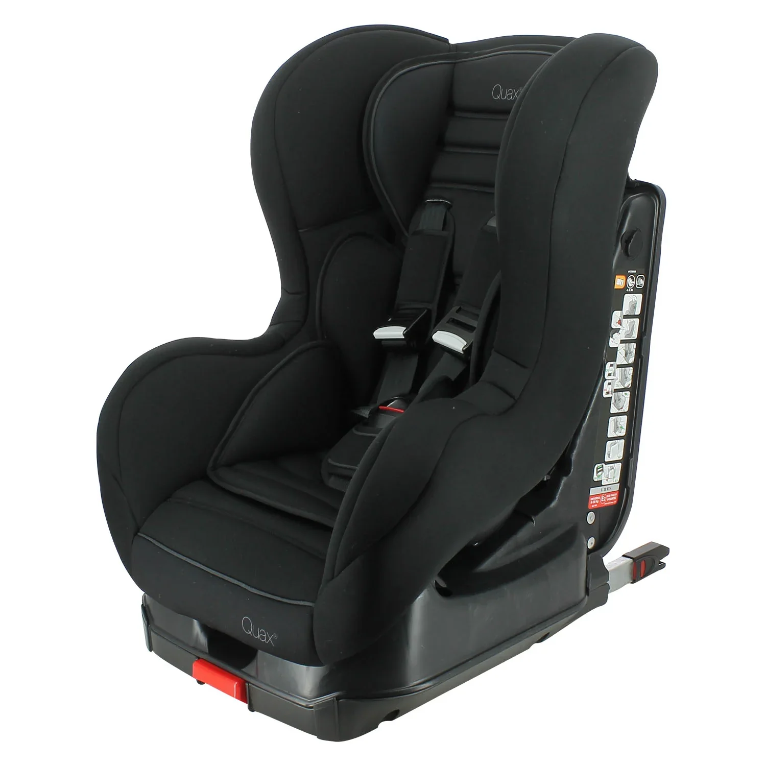 "Quax i-Size Autositz 76-140 cm | Mitwachsender Kindersitz mit ISOFIX & Top Tether | Seitenaufprallschutz & 5-Punkt-Gurt, Schwarz image"