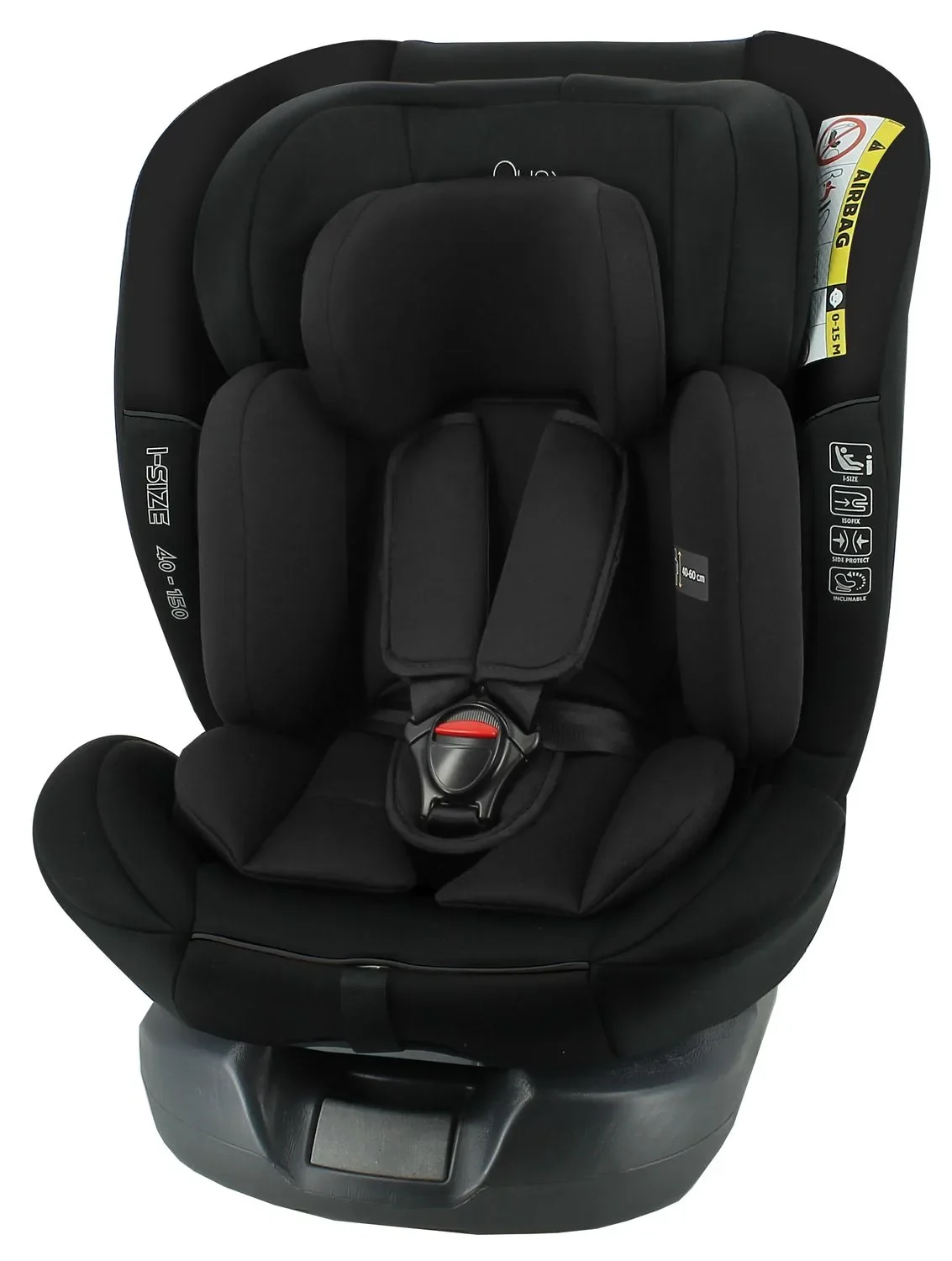 "Quax Autositz R129 EASYDRIVER 360° | Drehbarer i-Size Kindersitz 40-150 cm | ISOFIX & Mehrfach Verstellbar, Schwarz image"