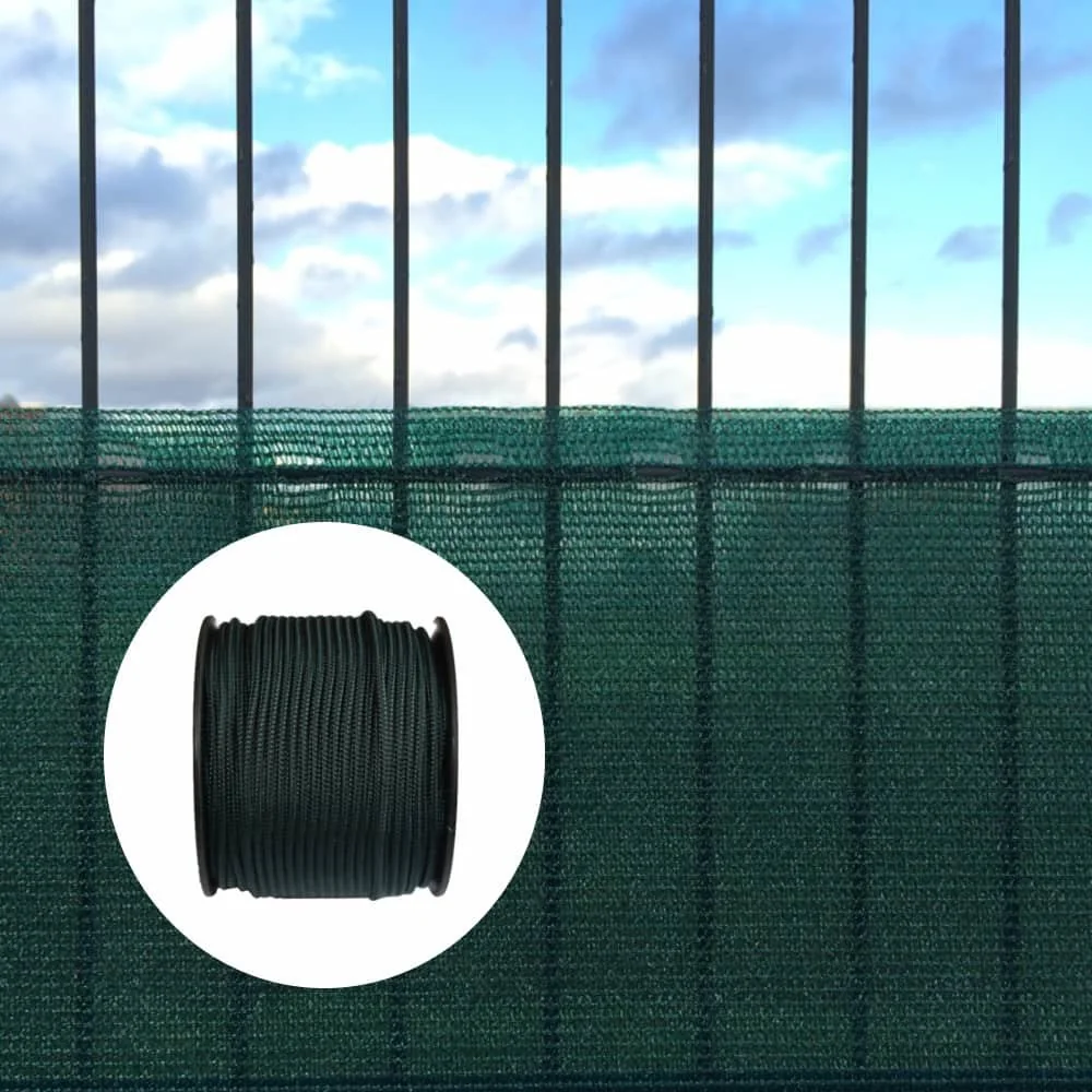 "Sichtschutznetz, Windschutznetz, 2x25 m, grün, inkl. Befestigung, Garten, Balkon image"