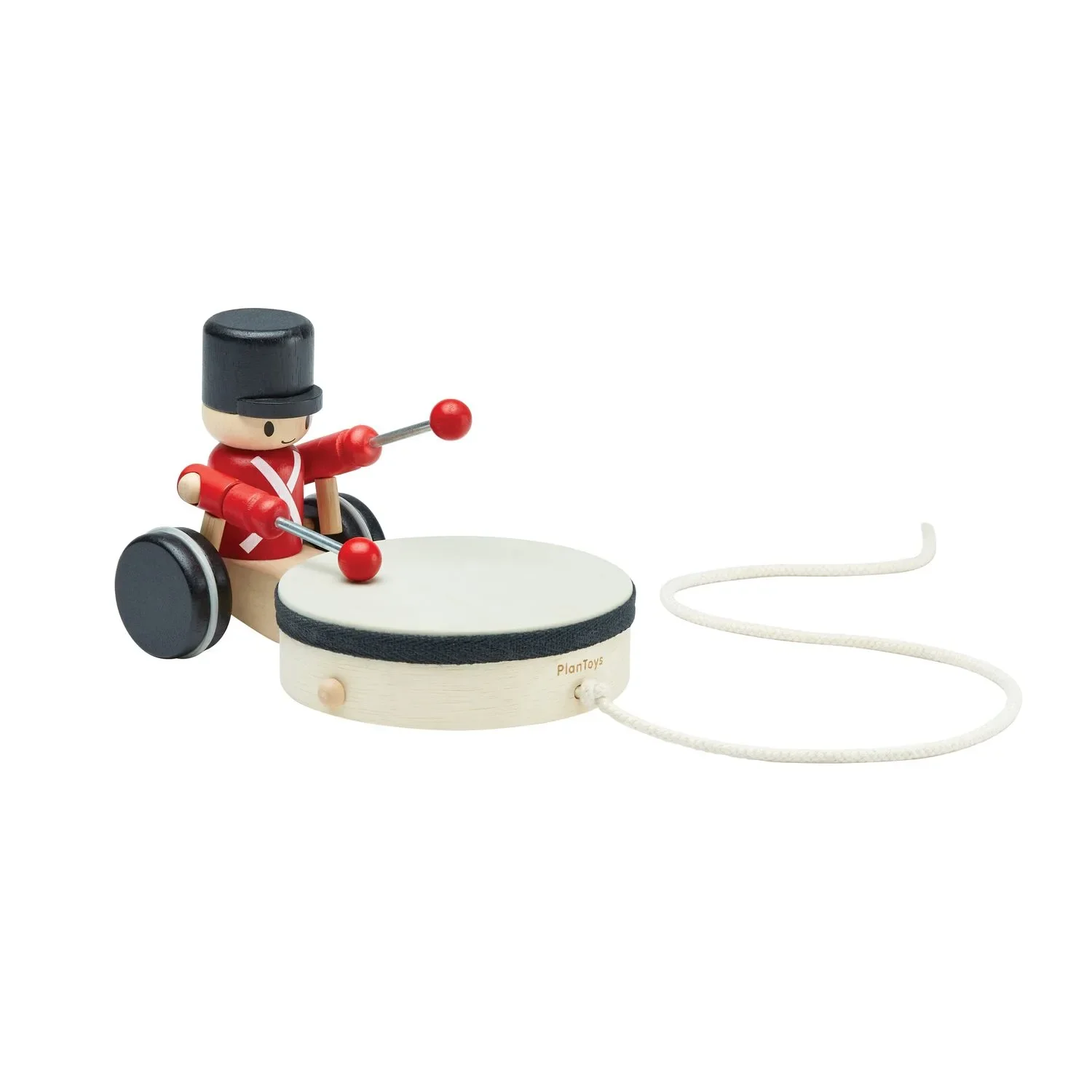 "Plan Toys - Nachziehspielzeug - Trommler, Gummibaumholz image"