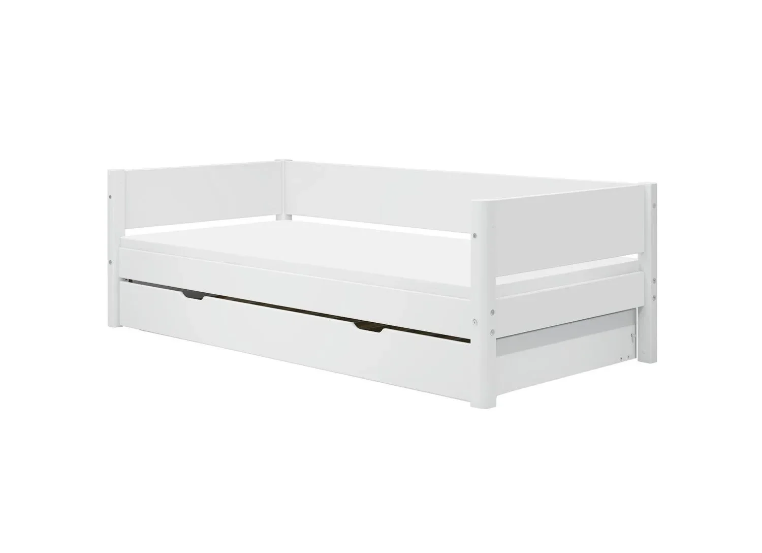 "FLEXA Schlafcouch mit Ausziehfunktion, Einzelbett - Hochwertiges MDF und Kiefer, 90x200 cm, Ideal für Gäste image"